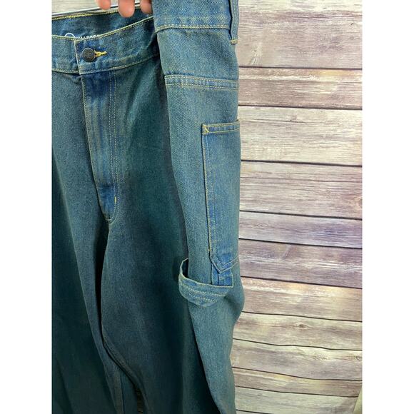 New Harbor Bay Blue Carpenter Jeans Mens Size 44 x 32 Rugged Loose fit Leg NWT - Picture 4 of 10